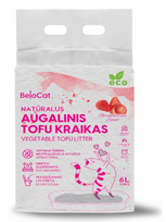 Kraikas katėms TOFU augalinis, braškių kvapo 6L / 2,5Kg.