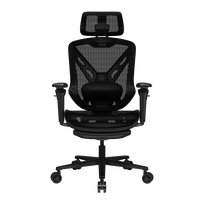 COUGAR SPEEDER žaidimų kėdė | Mesh atlošas | 3D porankiai | Juoda