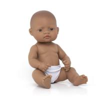 Lėlė - kūdikis Miniland Hispanic Boy, 32 cm, ruda sp.