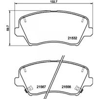 Diskinių stabdžių kaladėlių komplektas HELLA 8DB 355 039-971