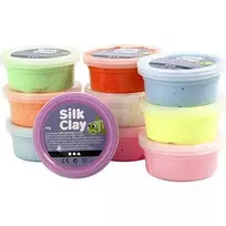 Silk Clay Šilko molis – pagrindinės spalvos (10 x 40 g) (79146)