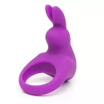 Happy Rabbit - Įkraunamas vibruojantis triušio penio žiedas Violetinė