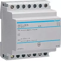 Hager Modulinis saugos transformatorius 230/12- 24V AC 1,33-0,67A (ST313)