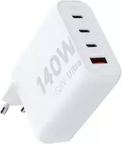 Xtorm - 140 W „GaN2 Ultra“ namų įkroviklis, 3 x USB-C / USB-A, baltas