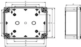 Schneider Electric Thalassa TBS serijos ABS sieninė dėžutė, IP66, 116 mm x 74 mm x 62 mm