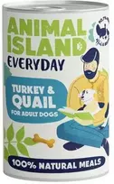 Drėgnas Šunų Maistas - ANIMAL ISLAND Kasdienis Kalakutienos ir Stručio 400g