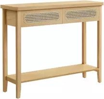 TV staliukas Songmics Konsolinis stalas 100x30x80 cm Smėlio spalvos drožlių plokštė