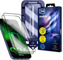 LCD apsauginis stikliukas (2 vnt.) su aplikatoriumi 3mk Hardy Hardura 9H Samsung S942 S26 juodas