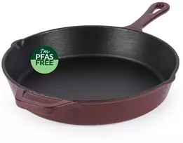 Salter BW13773R Cast Iron 26cm Fry Pan, Raudona