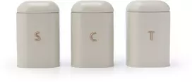 Salter BW13729OEU7 Pebble 3 Piece Canister Set Stone, rusvai gelsvas