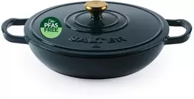 Salter BW13772GR Chester 2.8L Shallow Cast Iron Puodas Puodas 30 cm, Žalias