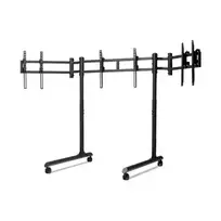 Laikiklis Next Level Racing Floor stand | Tube Freestanding Triple Monitorius Stand | Up to 3x43 " | Height adjustment, Tilt | Maximum weight (capacity) 50 kg | Juodas
