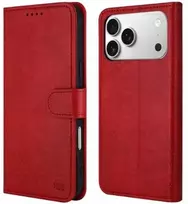 Dėklas HDD Clasp Wallet Case Samsung S901 S22 5G raudonas