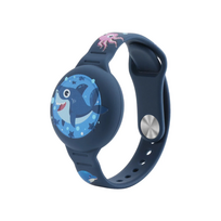Ofkoz Kids Waterproof Bracelet for Apple AirTag - Blue Shark