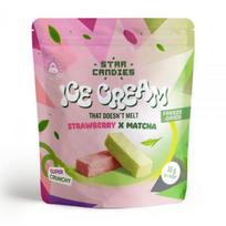 STAR CANDIES šaltyje džiovinti ledai STRAWBERRY X MATCHA, braškių ir matcha skonio, 16 g