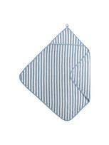 Frotinis rankšluostis kūdikiui popcorn, 75x75cm, Meyco Baby (Stripe jeans blue)