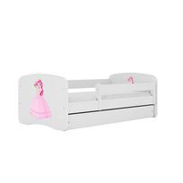 Vaikiška lova su stalčiumi be čiužinio Kocot Kids BabyDreams White princess, balta