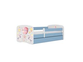 Vaikiška lova su stalčiumi be čiužinio Kocot Kids BabyDreams Blue balloon, mėlyna/balta