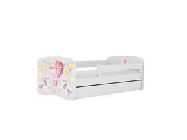 Vaikiška lova su stalčiumi be čiužinio Kocot Kids BabyDreams White balloon, balta