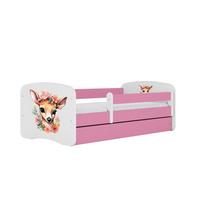Vaikiška lova be stalčiaus su čiužiniu Kocot Kids BabyDreams Pink bambi 160x80 cm, rožinė