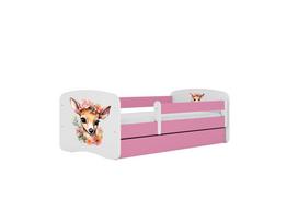 Vaikiška lova su stalčiumi be čiužinio Kocot Kids BabyDreams Pink bambi, rožinė