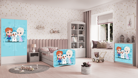 Vaikiška lova su stalčiumi ir čiužiniu Kocot Kids BabyDreams, balta