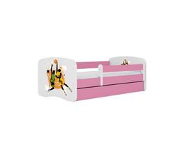 Vaikiška lova su stalčiumi be čiužinio Kocot Kids BabyDreams Pink basketball, rožinė