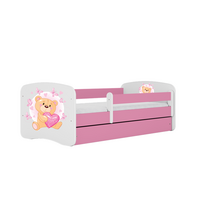 Vaikiška lova su stalčiumi ir čiužiniu Kocot Kids BabyDreams, rožinė