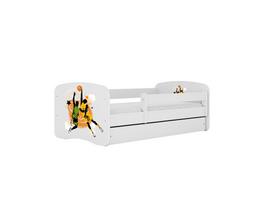 Vaikiška lova su stalčiumi be čiužinio Kocot Kids BabyDreams White basketball, balta