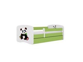 Vaikiška lova su stalčiumi be čiužinio Kocot Kids BabyDreams Green panda 2, žalia