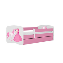 Vaikiška lova be stalčiaus su čiužiniu Kocot Kids BabyDreams, rožinė