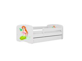 Vaikiška lova be čiužinio ir stalčiaus Kocot Kids BabyDreams White mermaid, balta