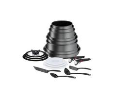 Tefal - 20 dalių INGENIO DAILY CHEF ON puodų ir keptuvių rinkinys, juodas