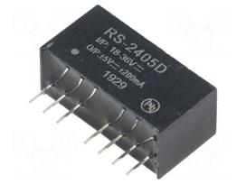 Converter: DC/DC | 2W | Uin: 18÷36V | Uout: 5VDC | Uout2: -5VDC | SIP8