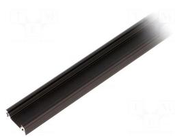 Profiles for LED modules | surface | black | L: 2m | aluminium