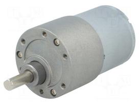 Motor: DC | with gearbox | 6÷12VDC | 5.5A | Shaft: D spring | 67rpm