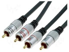 Cable | RCA plug x2,both sides | 5m | black