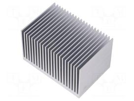 Heatsink: extruded | grilled | natural | L: 50mm | W: 75mm | H: 45mm | plain