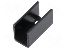 Heatsink: moulded | U | SOT32,TO126 | black | L: 25mm | W: 12mm | H: 15mm