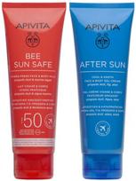 Pienelis įdegio priežiūrai kūnui/veidui Apivita Bee Sun Safe 2-Piece Case SPF50, 200 ml