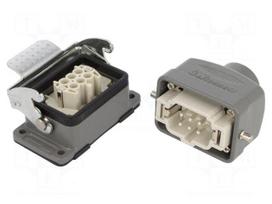Connector: HDC | male + female | S-E | PIN: 6 | 6+PE | size 6B | straight