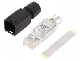 Connector: RJ45 | plug | PIN: 8 | Cat 5 | shielded | gold-plated | 8p8c