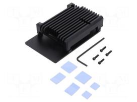 Enclosure: for computer | Raspberry Pi 4 B | black