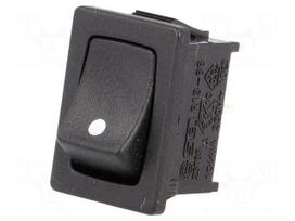 ROCKER | SPST | Pos: 2 | OFF-(ON) | 10A/250VAC | black | none | R13-66-AC