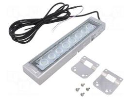 LED lamp | white cold | 24VDC | 800lm | 6500K | IP66 | 3m | -10÷50°C
