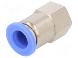 Push-in fitting | straight | -0.95÷15bar | nickel plated brass