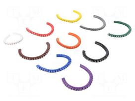 Markers | Marking: 0 | 1 | 2 | 3 | 4 | 5 | 6 | 7 | 8 | 9 | 2.5÷5mm | PVC
