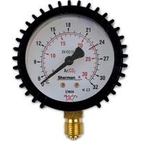 Slėgio matuoklis ⌀ 63 mm, skirtas TURBO argono/CO₂ reduktoriui (MIX) - Darbinis - srauto greitis 32l/min