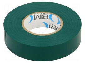 Tape: electrical insulating | W: 19mm | L: 25m | Thk: 0.15mm | green