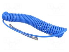 Compressed air hose | coiled | 1/4" | L: 9m | Øint: 6.5mm | Øout: 10mm